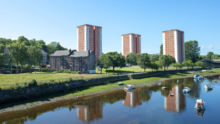 Open Aye - tower blocks and houses