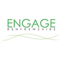 Open Aye. Engage Renfrewshire logo